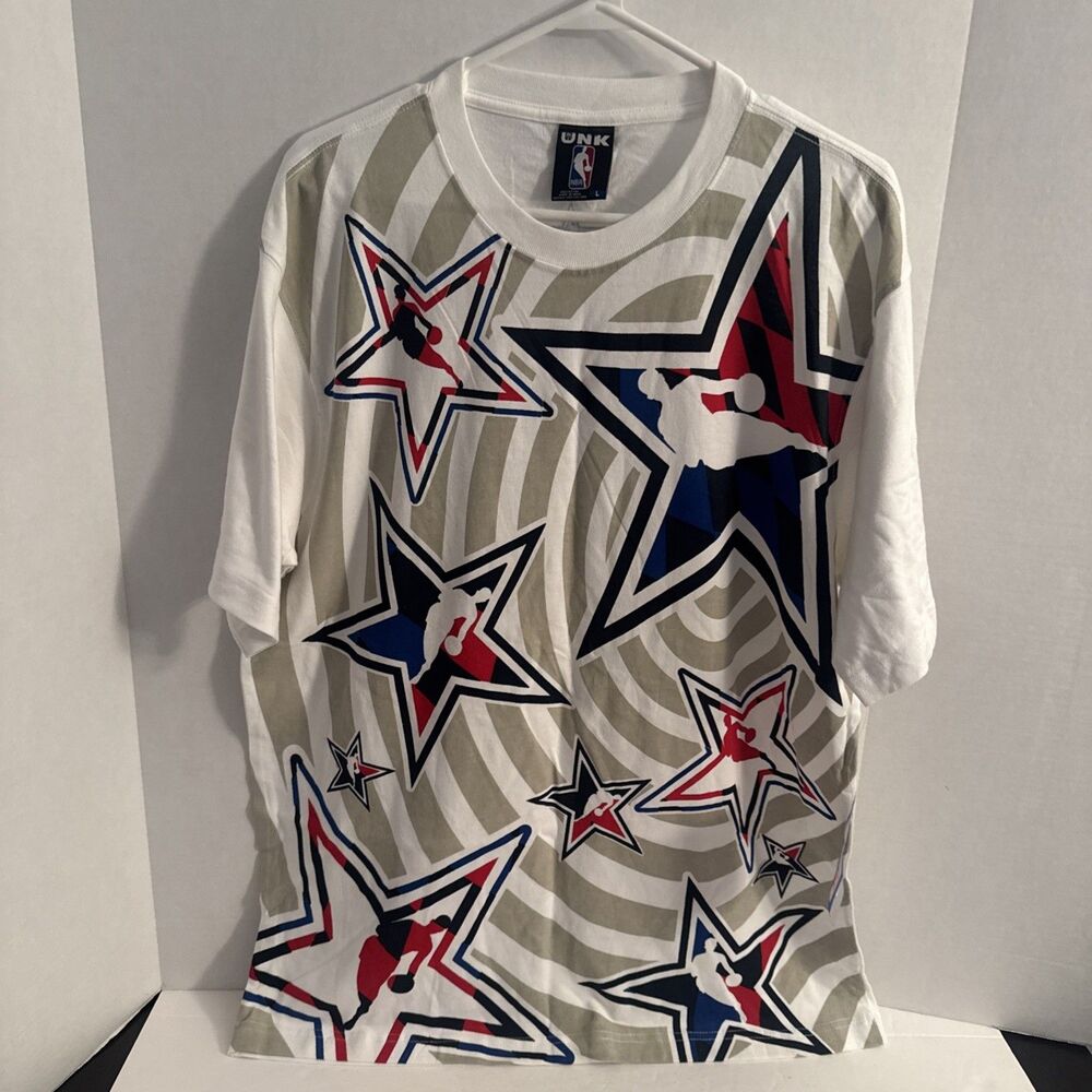 2011 NBA ALL STAR T-SHIRT MEN SIZE LARGE WHITE GRAPHIC TEE NWT UNK LA 2011